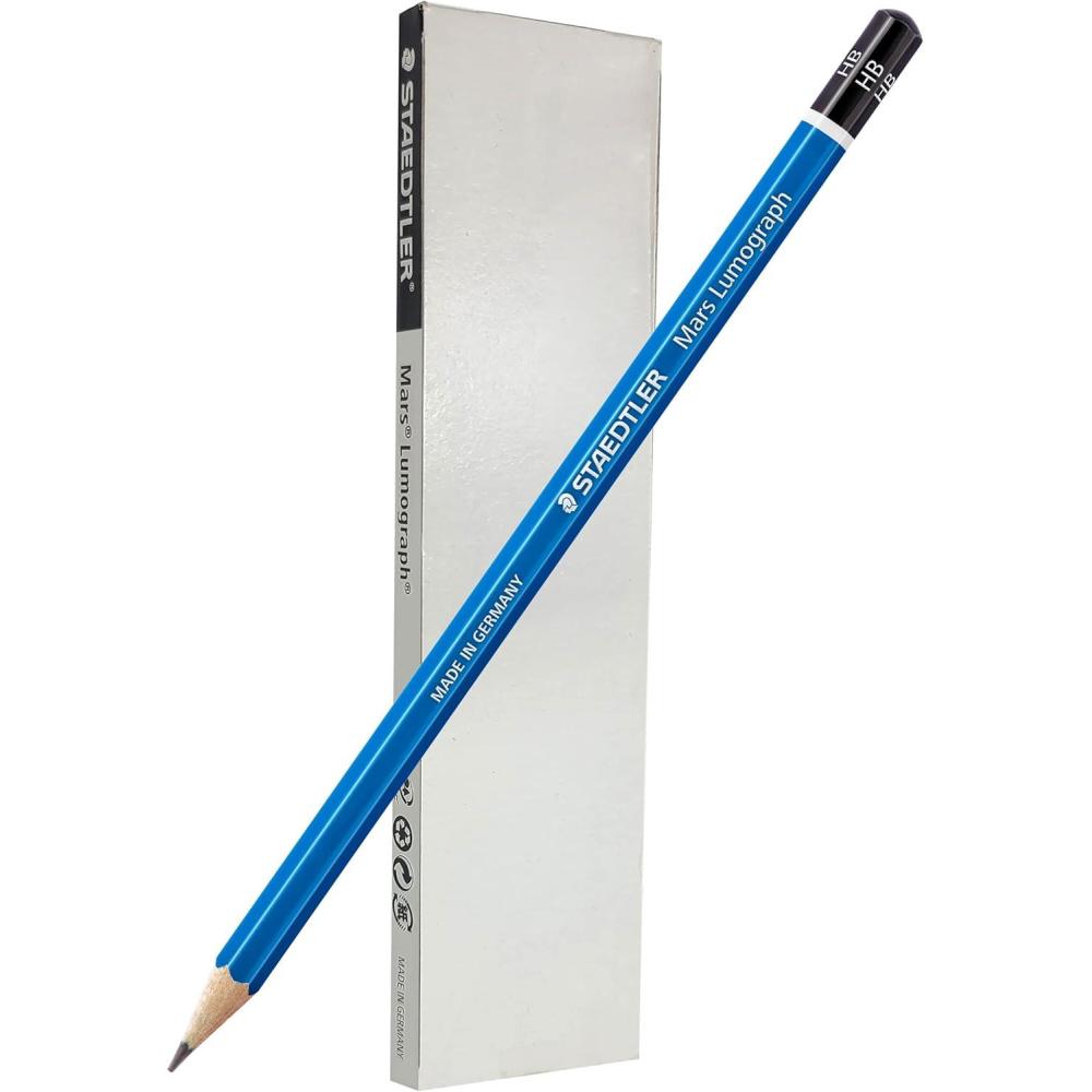 STAEDTLER Mars Lumograph 4H Graphite Art Drawing Pencil, 6 Pencils(HB)
